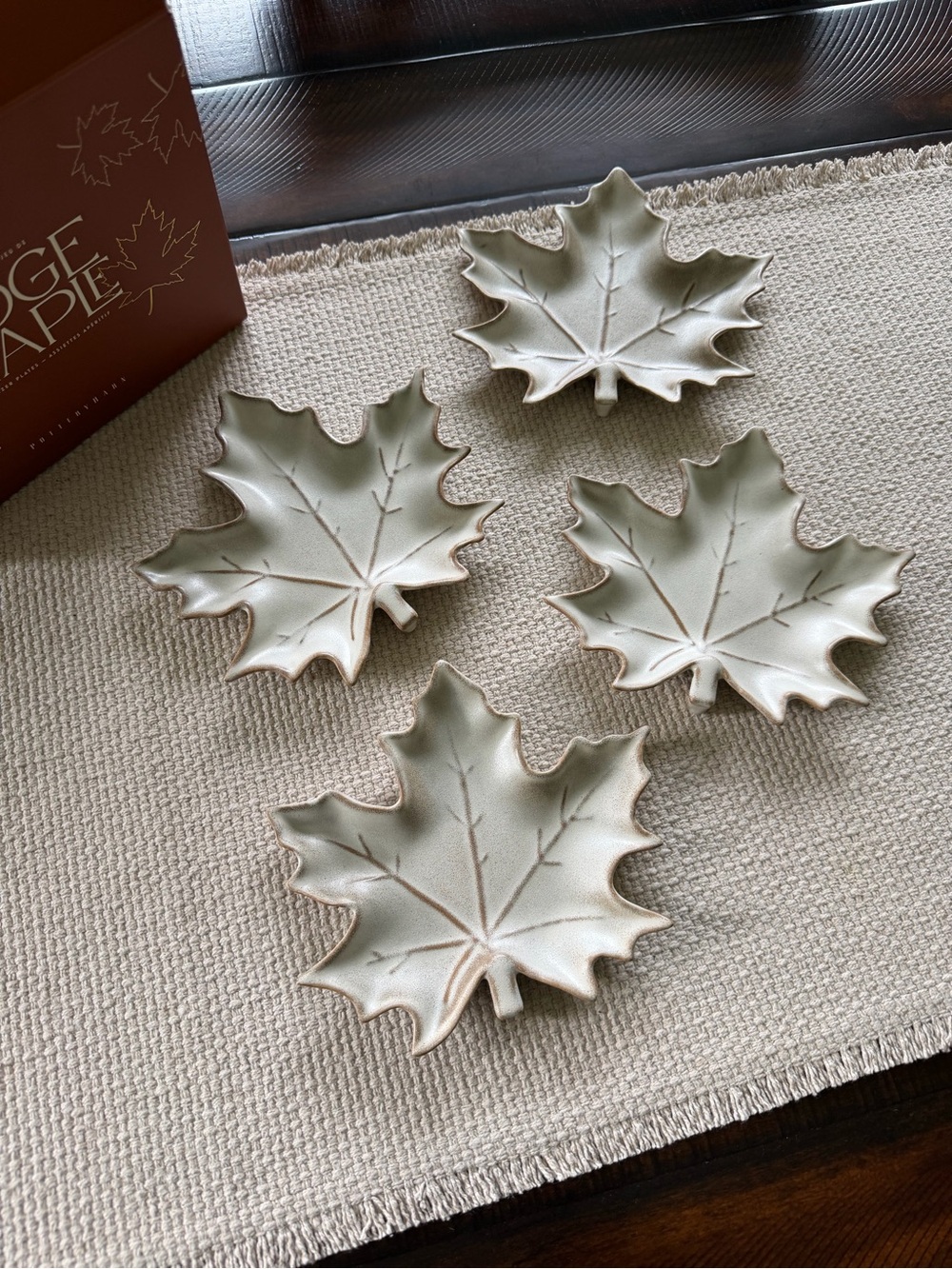 Pottery Barn Maple Leaf Appetizer Plates